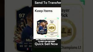 MBAPPE TOTS HUNT STARTS WITH PACK LUCK  #shorts || FC 24 ULTIMATE TEAM